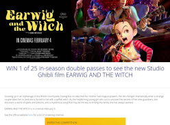 Win 1 of 25 Double Passes to See EARWIG AND THE WITCH