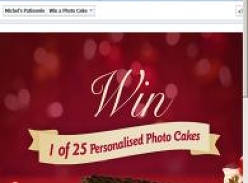 Win 1 of 25 personalised photo cakes!