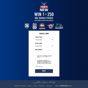 Win 1 of 250 NRL double passes! (NSW Residents ONLY)