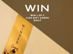 Win 1 of 3 $100 Gift Cards Daily