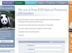 Win 1 of 3 $100 National Pharmacies Gift Vouchers