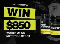 Win 1 of 3 12-Month Supplies of Go Nutrition Supplements