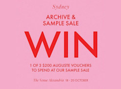 Win 1 of 3 $200 Vouchers to be Used in the Upcoming Sale