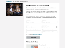 Win 1 of 3 $5,000 HOYTS Gift Cards