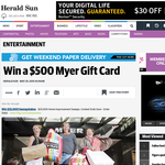 Win 1 of 3 $500 MYER gift cards!