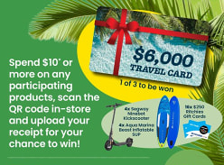 Win 1 of 3 $6k Travel Cards & More