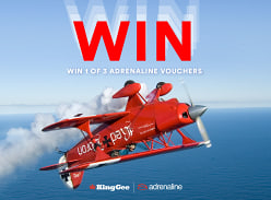 Win 1 of 3 Adrenaline Flight Experience Vouchers