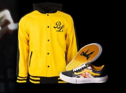 Win 1 of 3 Bruce Lee Infinite Optimism Varsity Jackets + a Pair of Bruce Lee X Vans MN Skate Old Skool Sneakers