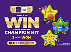 Win 1 of 3 Champion Kits or 1 of 80 $100 Big W Gift Cards