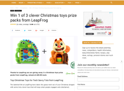 Win 1 of 3 clever Christmas toys prize packs from LeapFrog