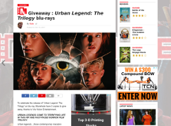 Win 1 of 3 copies of “Urban Legend: The Trilogy” on blu-ray