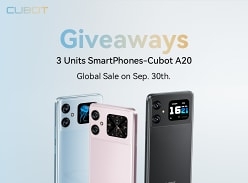 Win 1 of 3 Cubot A20 Android Mobile Phones