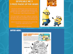Win 1 of 3 Despicable Me 3 prize packs