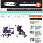 Win 1 of 3 doll prams from Silver Cross!