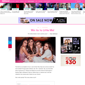 Win 1 of 3 double passes to Little Mix Concert 