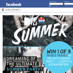 Win 1 of 3 double passes to the MTV summer party + flights & accomodation!