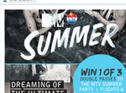 Win 1 of 3 double passes to the MTV summer party + flights & accomodation!