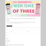 Win 1 of 3 double walled travel mugs!