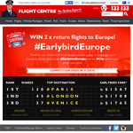 Win 1 of 3 early bird Europe flights to Flight Centre's top 3 Europe destinations!