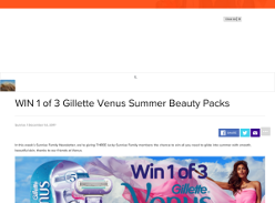 Win 1 of 3 Gillette Venus Summer Beauty Packs