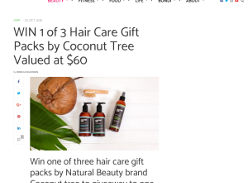 Win 1 of 3 Hair Care Gift Packs by Coconut Tree
