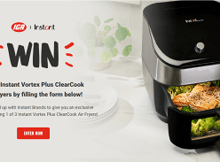 Win 1 of 3 Instant Vortex Plus ClearCook Air Fryers