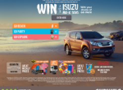 Win 1 of 3 ISUZU MU-X SUVS with your choice of Go Pack!