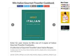 Win 1 of 3 Italian Gourmet Cookbooks
