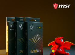 Win 1 of 3 MSI Spatium NVMe M.2 SSDs