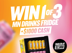 Win 1 of 3 Muscle Nation Energy Fridges + $1K Cash