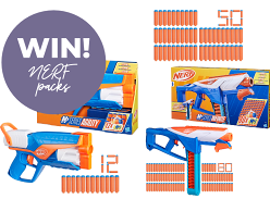 Win 1 of 3 Nerf Prize Packs