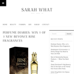 Win 1 of 3 New Beyonce Rise Fragrances