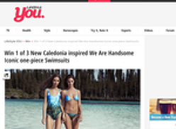 Win 1 of 3 New Caledonia inspired 'We Are Handsome' Iconic one-piece swimsuits!