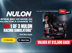 Win 1 of 3 Nulon Racing Driving Simulators
