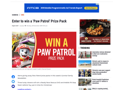 Win 1 of 3 Paw Patrol Prize Packs