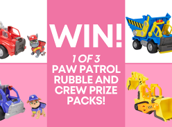Win 1 of 3 Paw Patrol Rubble and Crew Prize Pack