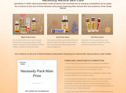 Win 1 of 3 prize packs featuring Necessity� Natural Skin Care products