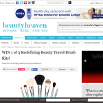 Win 1 of 3 Redefining Beauty Travel Brush Kits!