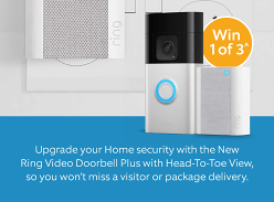 Win 1 of 3 Ring Video Doorbell Plus with Chime