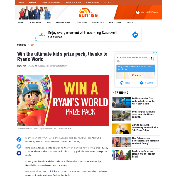 Win 1 of 3 Ryan’s World Prize Packs