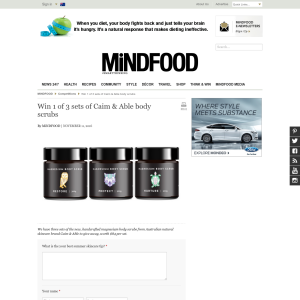 Win 1 of 3 sets of Caim & Able body scrubs!