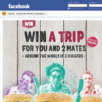 Win 1 of 3 trips around the world for you & 2 mates!