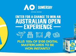 Win 1 of 3 Trips to Aus Tennis Open Finals or 1 of 500 $100 Digital Mastercards