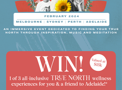 Win 1 of 3 True North Wellness Experiences in Adelaide