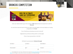 Win 1 of 3 Ultimate Fan Experience's with the Broncos