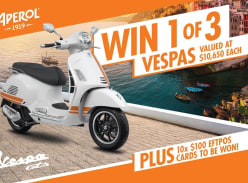 Win 1 of 3 Vespas