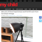 Win 1 of 3 vintage style tripod lamps!