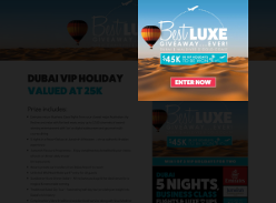 Win 1 of 3 VIP Holidays for 2