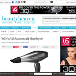 Win 1 of 3 VS Sassoon 3Q Hairdryers!