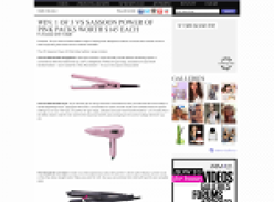 Win 1 of 3 VS Sassoon 'Power of Pink' packs worth $145 each!